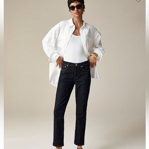 J. Crew 9" mid-rise vintage slim-straight jean in resin rinse